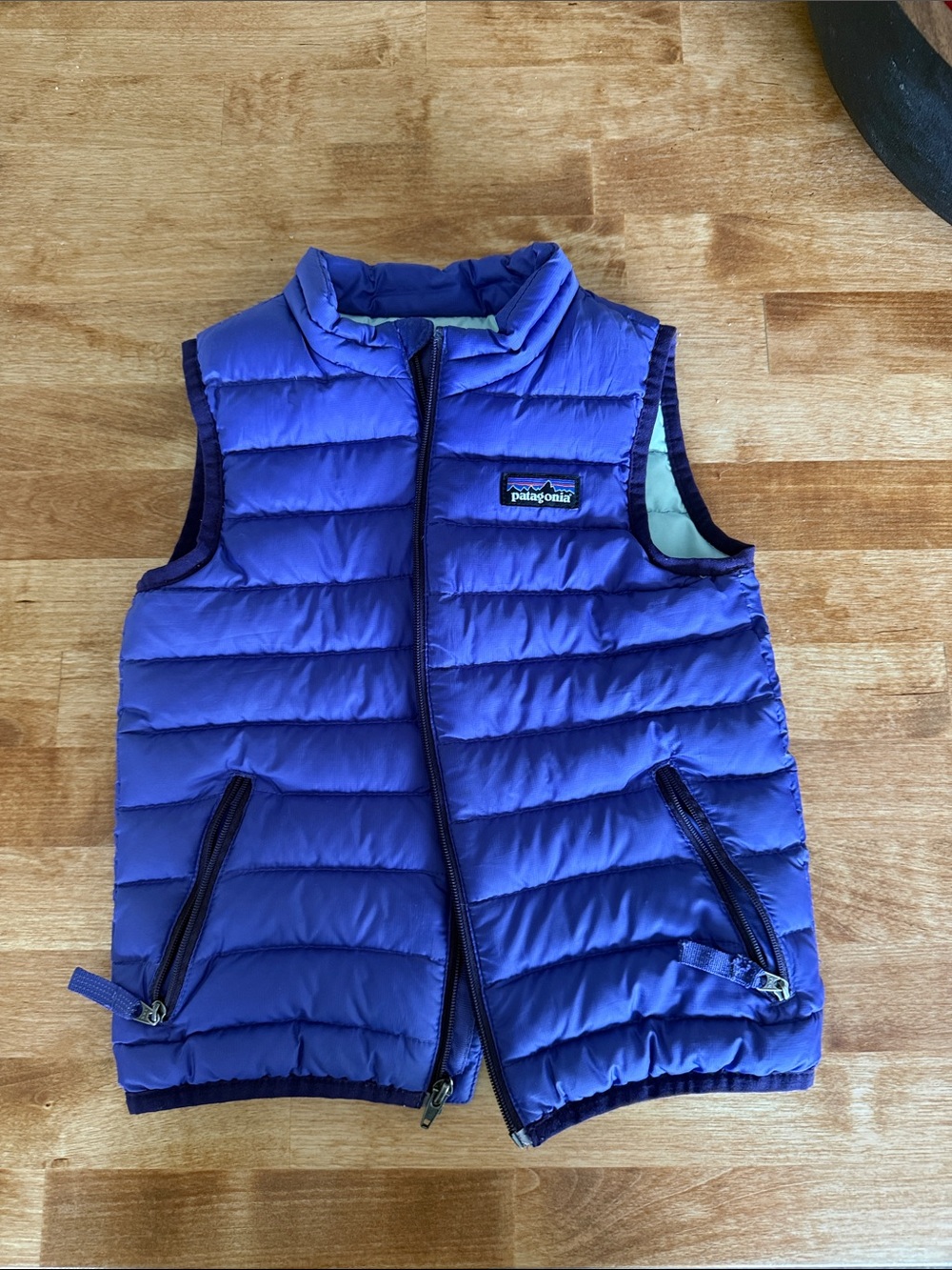 Patagonia Toddler Down Sweater Vest Quilted Puffer Insulated Full Zip